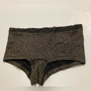 Anthropologie Black & sparkle gold brief (new)